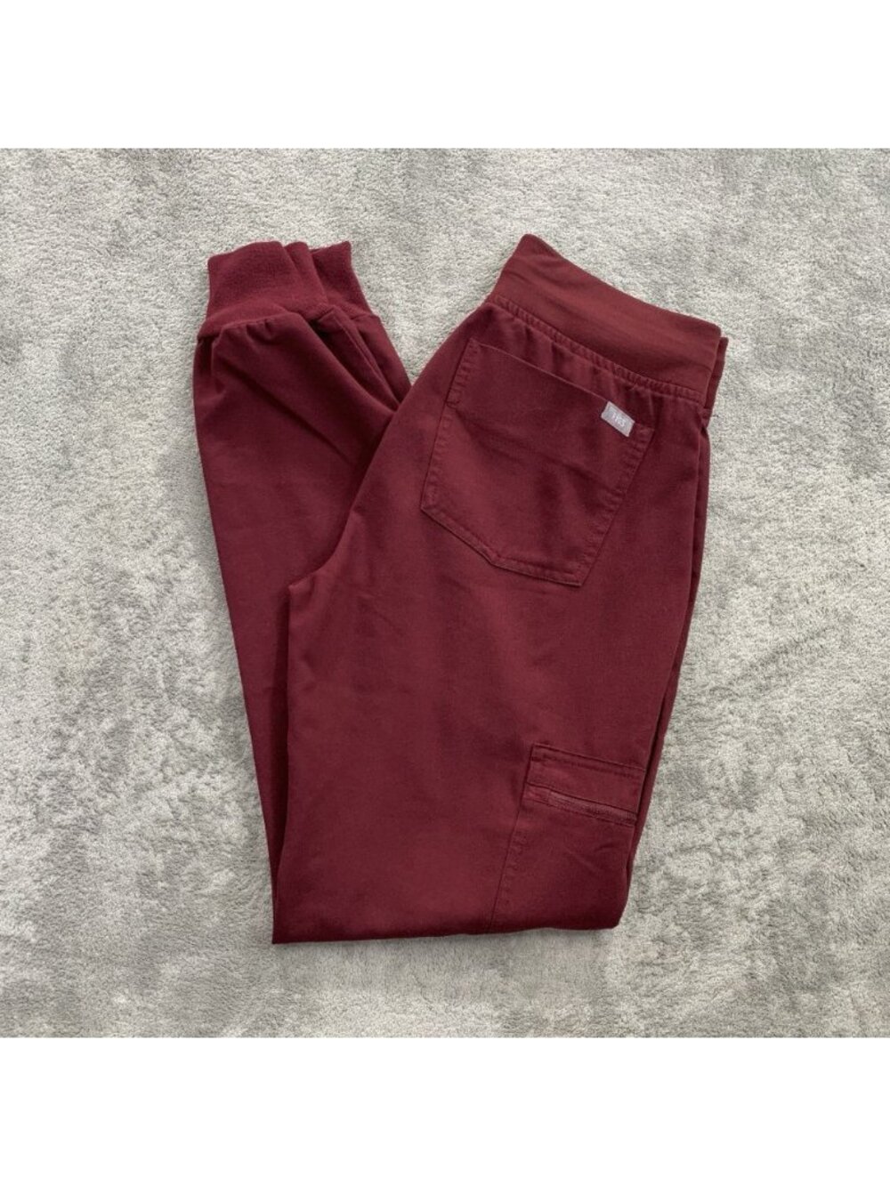 Figs Scrub Pants Womens XXS Zamora Jogger Burgundy Nurse Workwear Medical RN